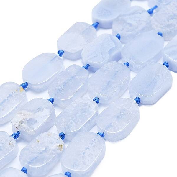 Natural Blue Lace Agate Beads Strands