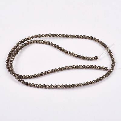 Natural Pyrite Beads Strands