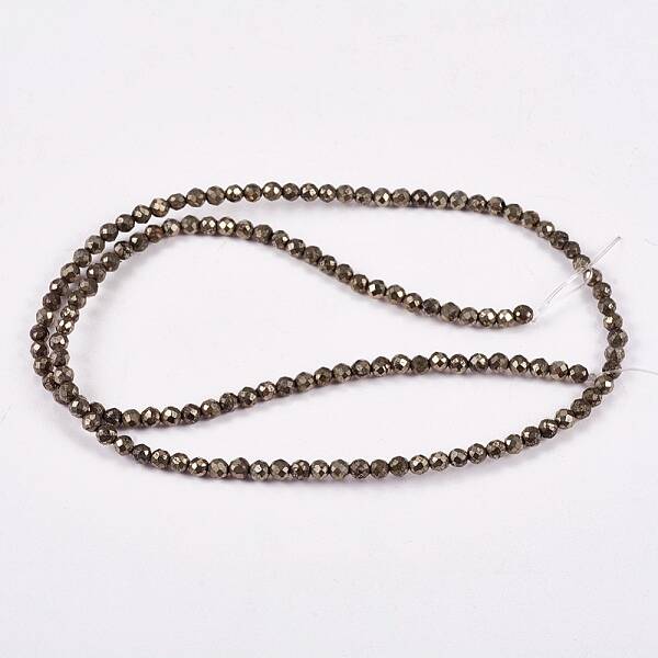 Natural Pyrite Beads Strands