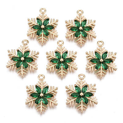 Christmas Brass Glass Pendants