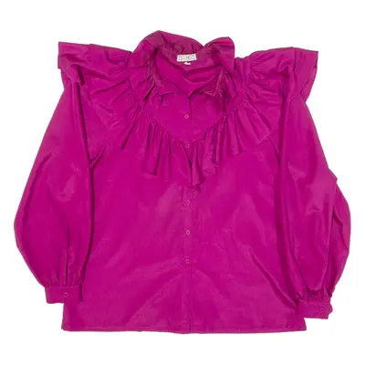 VERA MONT Womens Plain Shirt Pink Long Sleeve M
