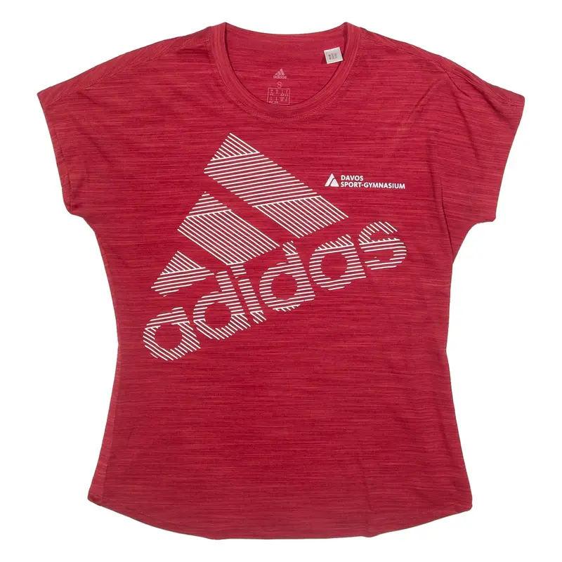 ADIDAS Womens T-Shirt Red S