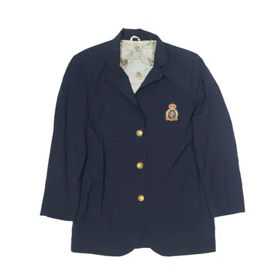 ANTONIO BALDAN Crest Blazer Jacket Blue Womens L