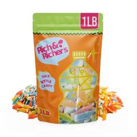 Vintage Wax Bottle Candy Drinks Filled with Flavored Syrups (Cherry, Orange, Lemon, Blue Raspberry, and Green Apple Flavors) ...