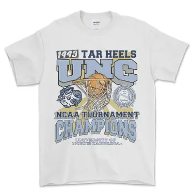 University of North Carolina Tournament Champs NCAA Shirt, graphic vintage sports tees summer shirt for men