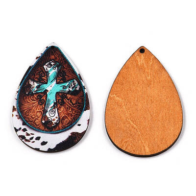 Single Face Printed Basswood Big Pendants