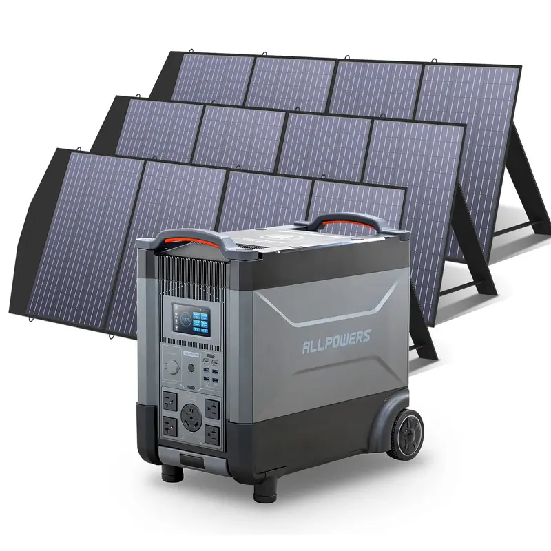 ALLPOWERS Solar Generator Kit 4000W Power Station 200W Solar Panel