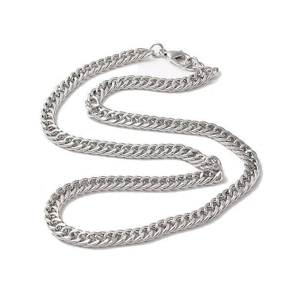 Iron Cuban Link Chain Necklaces for Women Men