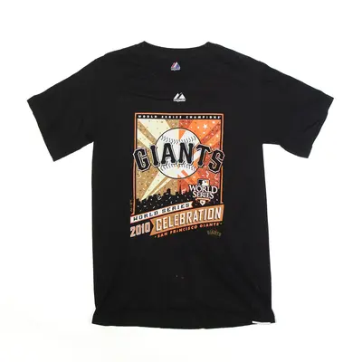 MAJESTIC SF GIANTS T-Shirt Black USA Short Sleeve Mens S
