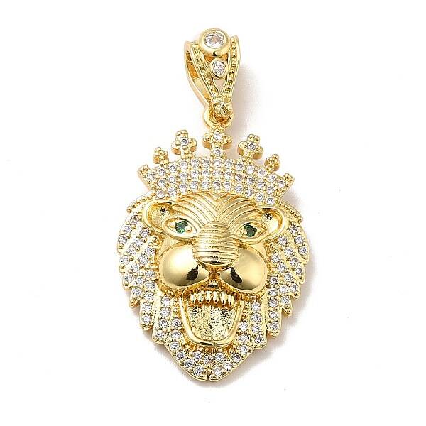 Brass Micro Pave Cubic Zirconia Pendants