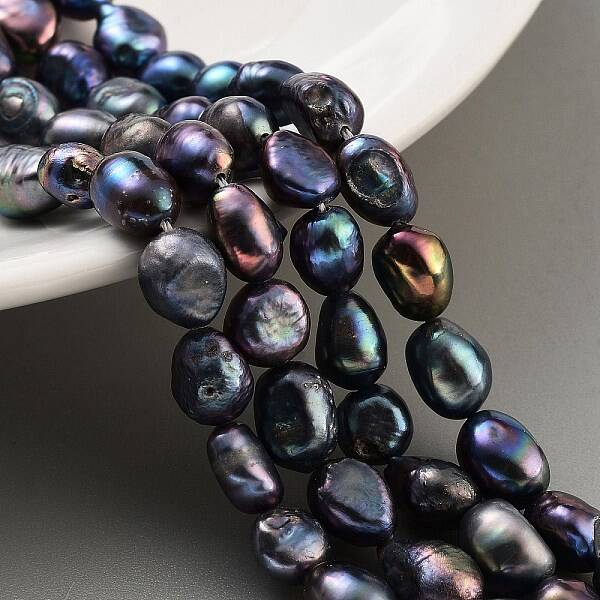 Dyed Natural Cultured Freshwater Pearl Beads Strands