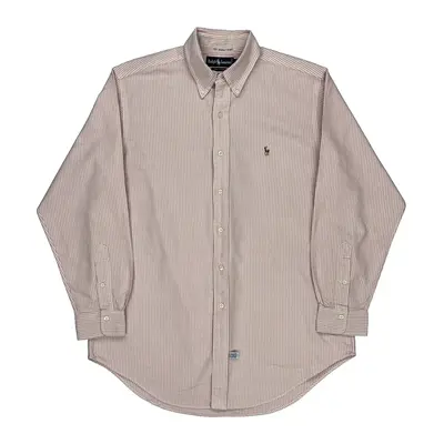 Ralph Lauren Striped Shirt - Large White Cotton