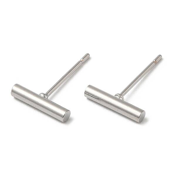 Brass Stud Earrings for Women Men