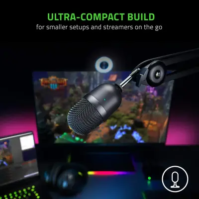 Mini USB Condenser Microphone: for Streaming and Gaming on PC - Professional Recording Quality - Precise Supercardioid Pickup...