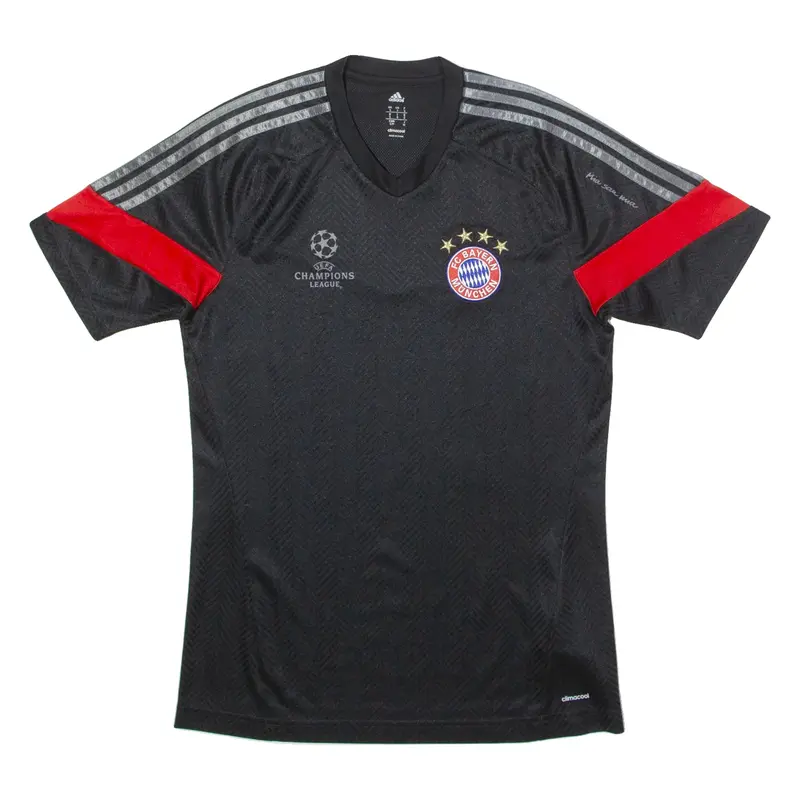 ADIDAS Bayern Munchen Champions League Training Mens Football Shirt Jersey Black S