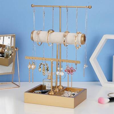 3-Tier Iron T-Bar Jewelry Display Risers