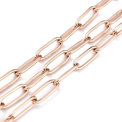 Ion Plating(IP) 304 Stainless Steel Paperclip Chains