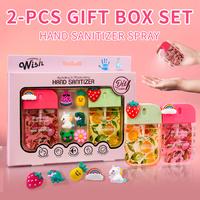 Wish Cute Gift Box Set Power Mist Hydrating Hand Sanitizer Spary Fragrance，Portable，leaves hands sanitized, hydrated, and...