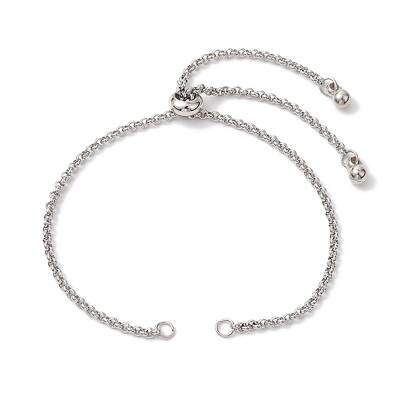 304 Stainless Steel Rolo Chain Slider Bracelet Makings