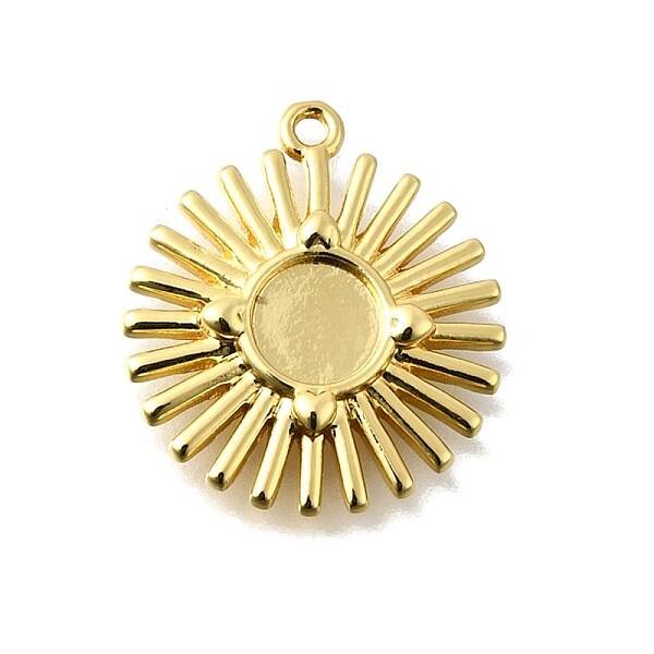 Sun Brass Pendant Cabochon Settings