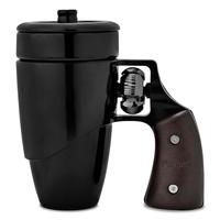 Pukomc Cool Revolver Ceramic Mug with Wooden Handle - Perfect Birthday or Retirement Surprise 16 oz Drinkware, Coffee&Tea&Wat...