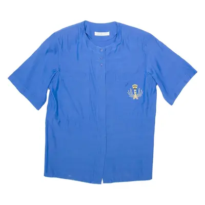 MALINA WONG Womens Blouse Blue M