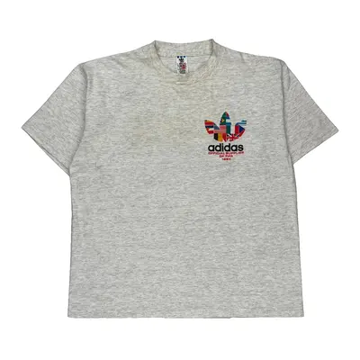 1994 World Cup Adidas Football T-Shirt - XL Grey Cotton