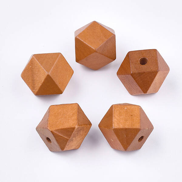 Painted Natural Wooden Beads