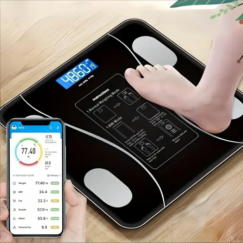 Smart Digital Led Scale, Accurate Digital Scale, Multifunctional Digital Electric Led Scale for Christmas Gift, Fat Measureme...