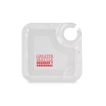 100 Promotional Party Valet Snack & Wine Tray - Dishwasher Safe