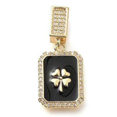 Brass Micro Pave Cubic Zirconia Pendants