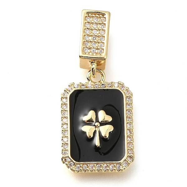 Brass Micro Pave Cubic Zirconia Pendants