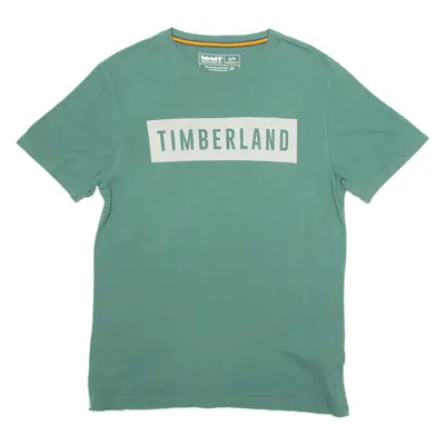 TIMBERLAND Mens T-Shirt Green Crew Neck S