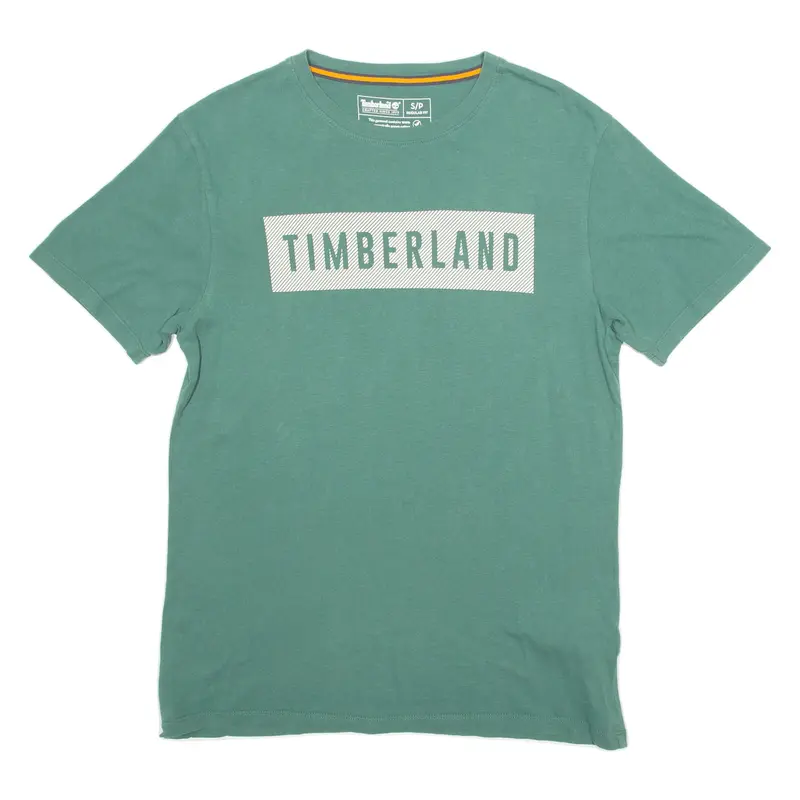 TIMBERLAND Mens T-Shirt Green Crew Neck S