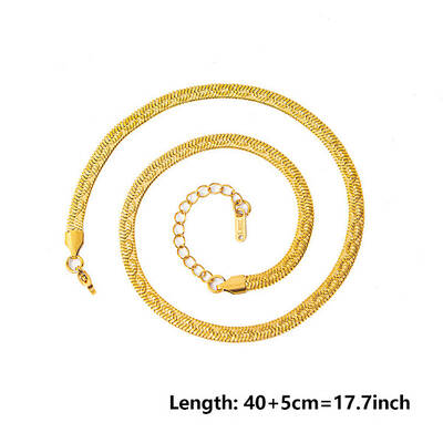 5MM Unisex 304 Stainless Steel Snake Chains Necklaces