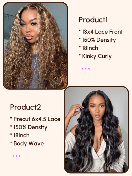 2 Wigs $202 for 18