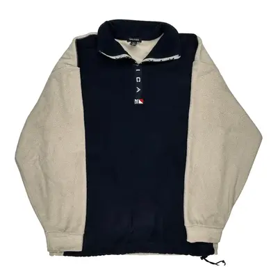 Nautica Spellout Fleece - XL Beige Polyester | Size: x-large