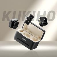 KUKIHO Wireless Lavalier Microphone with Charging Case – 164ft Range, 72H Battery – for iPhone, Android, iPad, Laptop –...