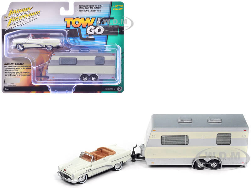 1953 Buick Super Cream with Travel Trailer Limited Edition \