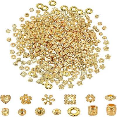 390Pcs 13 Style Tibetan Style Spacer Beads