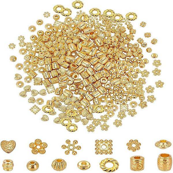 390Pcs 13 Style Tibetan Style Spacer Beads