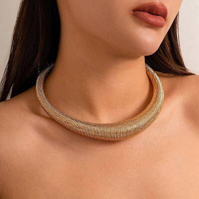 Iron Round Snake Chains Choker Necklaces