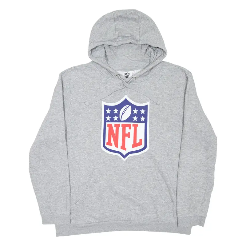 NFL Mens Grey Hoodie USA L