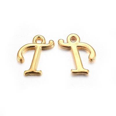 Golden Plated Alloy Letter Pendants