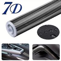 Carbon Fiber Pattern Car Door Sill Protector, 1 Roll Waterproof Car Door Sill Sticker, Self-adhesive Car Interior Decorative ...