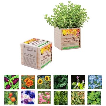 100 Custom Wooden Cube Blossom Kit - Water Protected