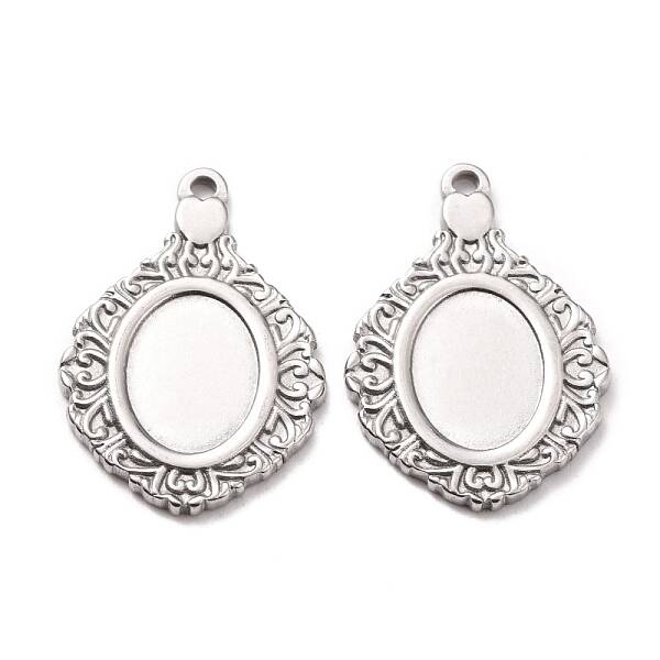 Non-Tarnish 304 Stainless Steel Pendants Cabochons Settings