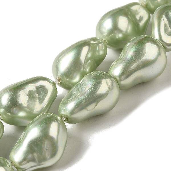 Electroplated Shell Pearl Beads Strands