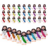 30Pcs Little Jesus Figures, Mini Jesus Figurines in bulk, Jesus loves you figures, Mini Rubber Toys to Hide Seek Religious ac...