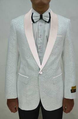 Paisley-300 White/White - Mens Wholesale Blazers